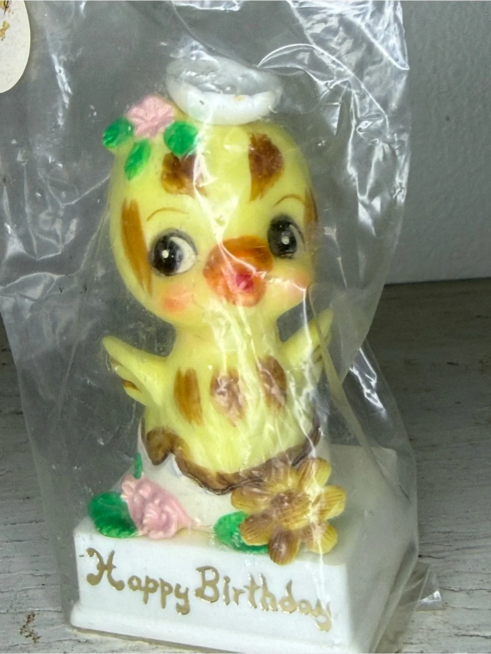 NOS Vintage Happy Birthday Wilton Cake Topper Birthday Chicken MCM Kitschy